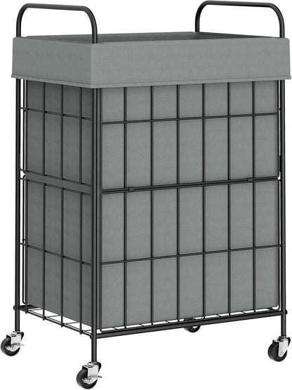 Laundry Hamper with Wheels, 90L Laundry Basket with Handle, Laundry Sorter with by Heeytilly