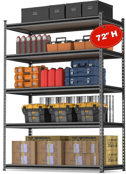 WORKPRO 5-Tier Metal Storage Shelving Unit, 36”W x 18”D x 72”H, Adjustable by WORKPRO