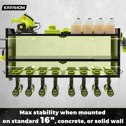 KAFAHOM Power Tool Organizer，Large 8 Drill Holder Wall Mount - Image 3