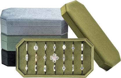 Velvet Ring Organizer Display Tray Jewelry Box Earring Holder Case - Image 7