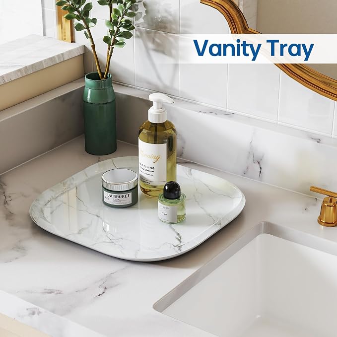 Vanity Decorative Tray, Bathroom Tray Countertop Organizer - Image 2