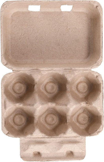 Half Dozen Egg Cartons 300 Pack, Blank Natural Pulp Box 6 Count - Image 7