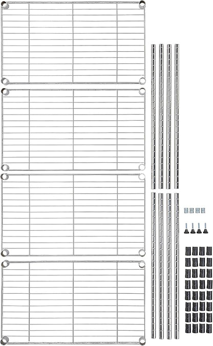 Amazon Basics 4-Shelf Adjustable, Storage Shelving Unit, Steel Organizer Wire - Image 7