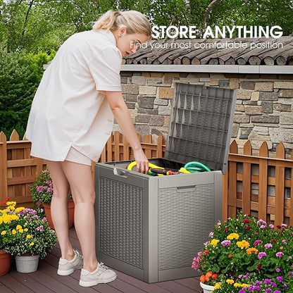 30 Gallon Outdoor Storage Deck Box Waterproof, Garden Tool, Backyard Cushion - Image 7
