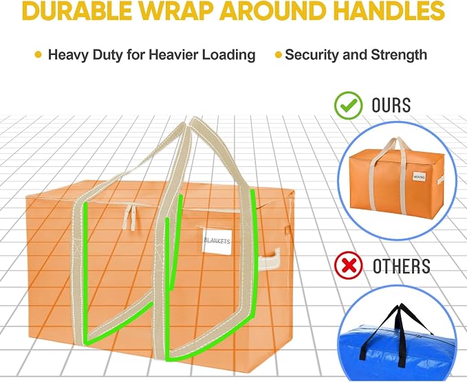VENO 6 Pack Moving Bags, Heavy Duty, Moving Boxes Alternative, Packing Storage - Image 5