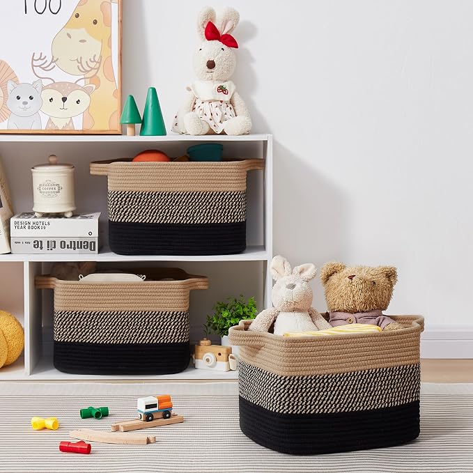 Storage Basket for Organizing, Woven Baskets for Storage, Rectangle Decorative - Image 8