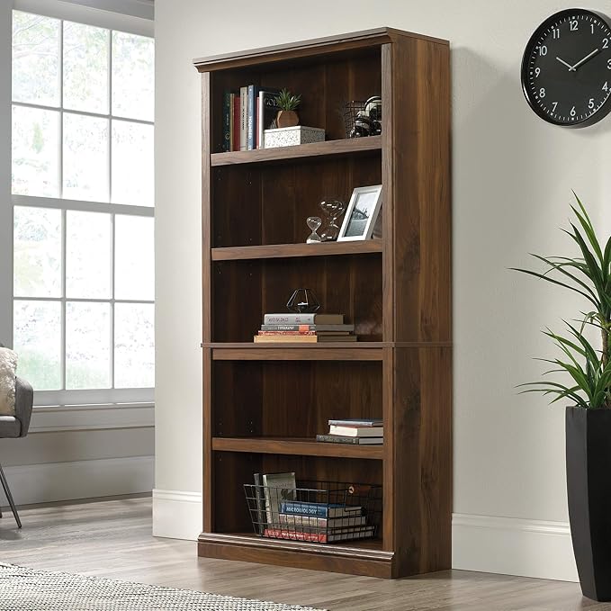 Sauder 5 Tier Book Shelf Wooden Bookcase Multipurpose Bookshelf - Image 2