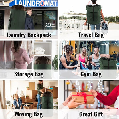 Laundry Bag Backpack, 125L Extra Large Travel Laundry Bags - Image 7