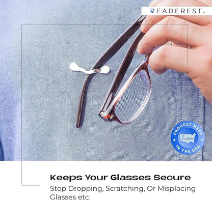 Readerest Magnetic Eyeglass Holder, Eyewear Shirt Clip - Image 2