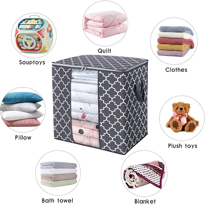 WISELIFE Storage Bags Large Blanket Clothes Organization and Storage Containers - Image 7