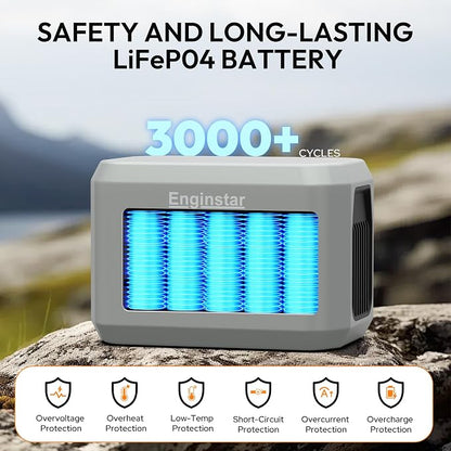 Enginstar Portable Power Station, Outdoor 99Wh LiFePO4 Battery, Solar Generator - Image 4