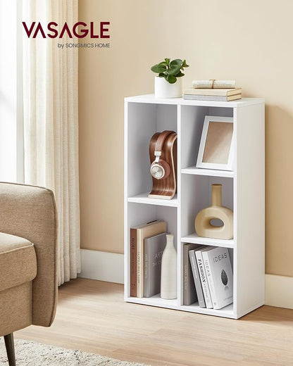VASAGLE Set of 2 Bookcases, Bookshelves, 5 Compartments, Freestanding Shelves - Image 2