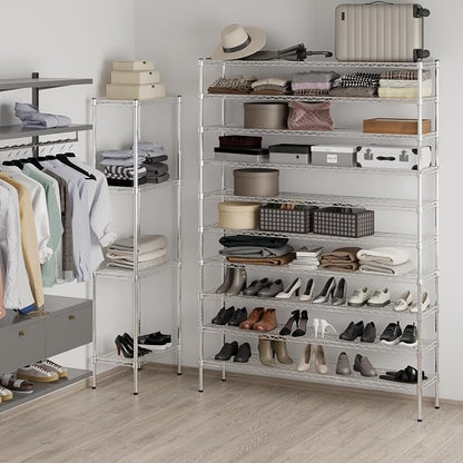 14" Deep x 60" Wide x 86" Height Wire Shelving Kit | 10-Tier | NSF Commercial - Image 4