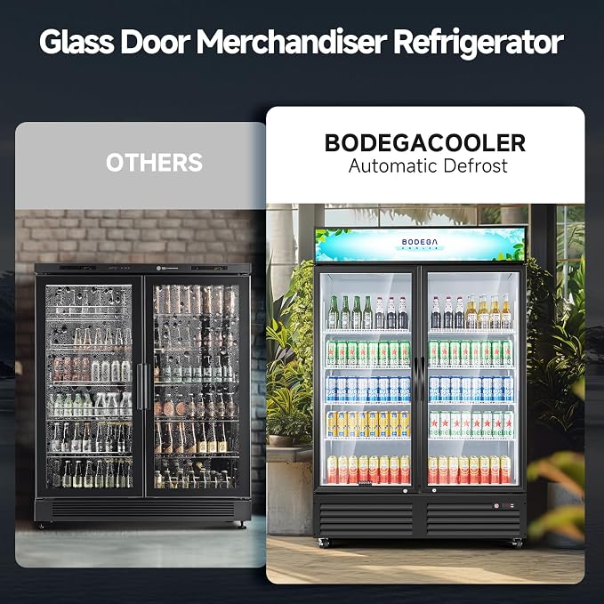 BODEGACOOLER Commercial Merchandiser Refrigerator, 2 Glass Door Commercial - Image 7