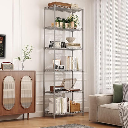 HOMEFORT 6-Tier Wire Shelving, 6 Shelves Unit Metal Storage Rack, Closet Shelves - Image 5