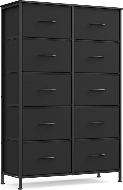 SONGMICS Dresser for Bedroom, Chest of Drawers, 10 Non-Woven Fabric Drawers by SONGMICSbySONGMICSHOME