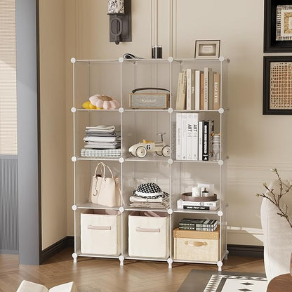 AWTATOS Cube Storage Organizer, Closet Organizers and Storage, 12 Cube Shelves - Image 2