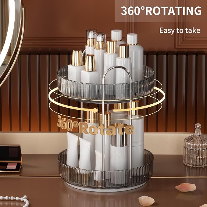 YCIA&DONE 360 Rotating Makeup Organizer and Storage - Image 3