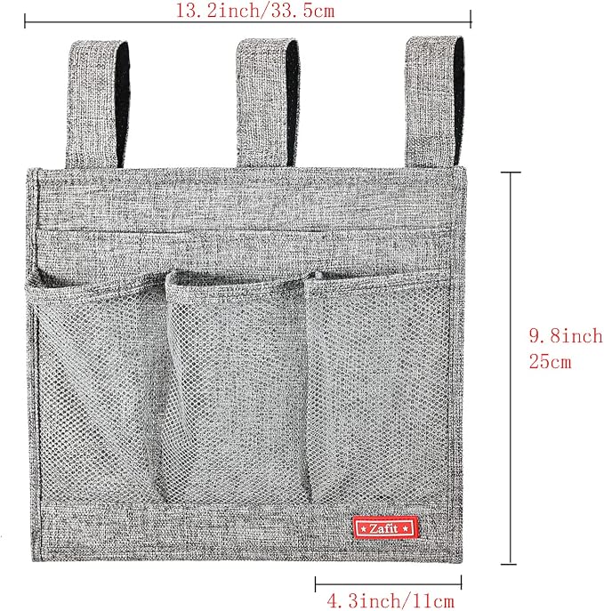 Linen Bedside Caddy, Bedside Storage Organizer - Image 3