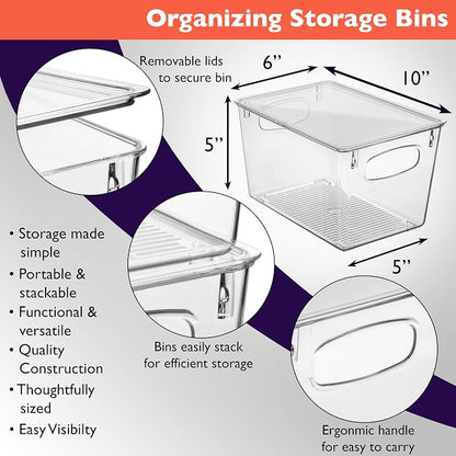 CLEARSPACE Plastic Pantry Organization and Storage Bins - Image 2