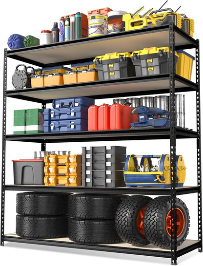 WORKPRO 5-Tier Metal Garage Shelving, 48”W x 24”D x 72”H, Adjustable Storage by WORKPRO
