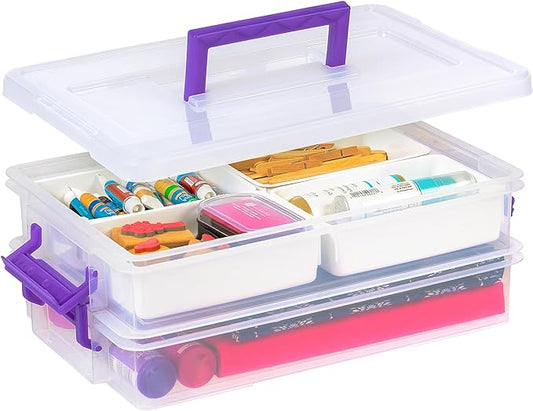IRIS USA 9 Qt. Plastic Craft Storage Container Bins by IRISUSA