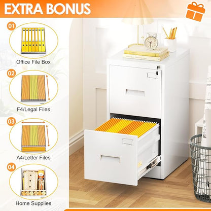 INTERGREAT 2 Drawers File Cabinet - Image 3