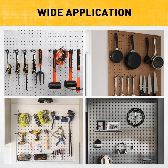 ELEAD 60-Piece 2 Inch Extra Thick Pegboard Hooks, Heavy Duty Peg Board - Image 7