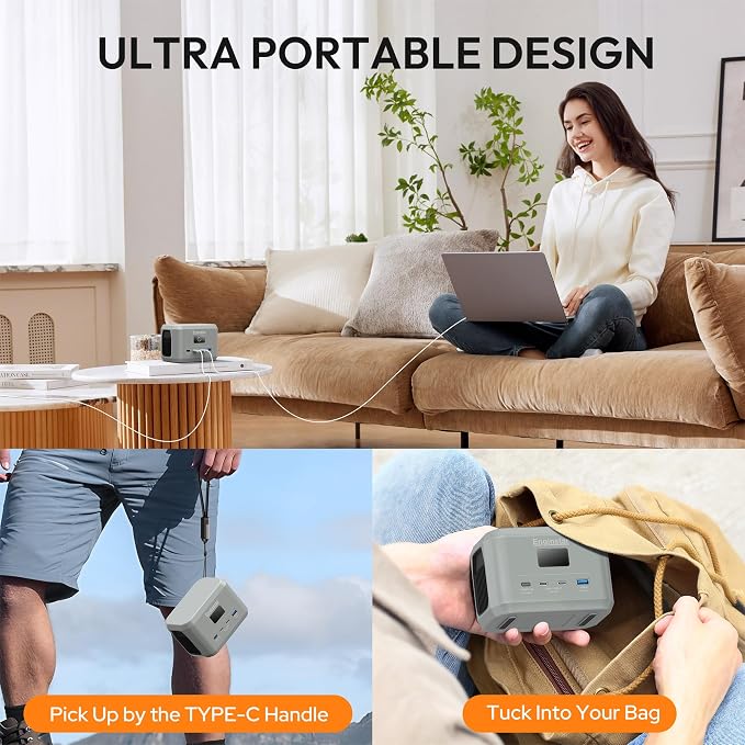 Enginstar Portable Power Station, Outdoor 99Wh LiFePO4 Battery, Solar Generator - Image 7