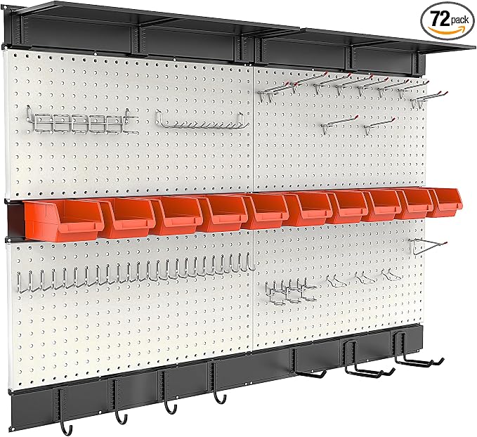 Ultrawall Pegboard Wall Organizer, 48 X 36 inch Garage Storage Pegboard by UltrawallGarageTools