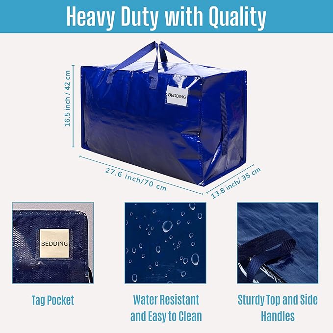 VENO 2 Pack Moving Bags and Large Christmas Decoration Storage Bins - Image 4