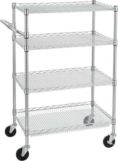 Finnhomy 4 Tier Heavy Duty Commercial Grade Rolling Cart by Finnhomy