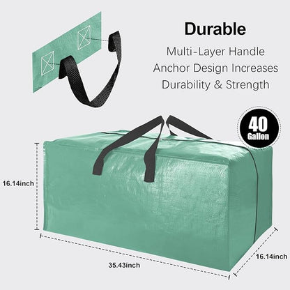 6 Pack Heavy Duty Extra Large Moving Bags W/Backpack Straps - Image 2