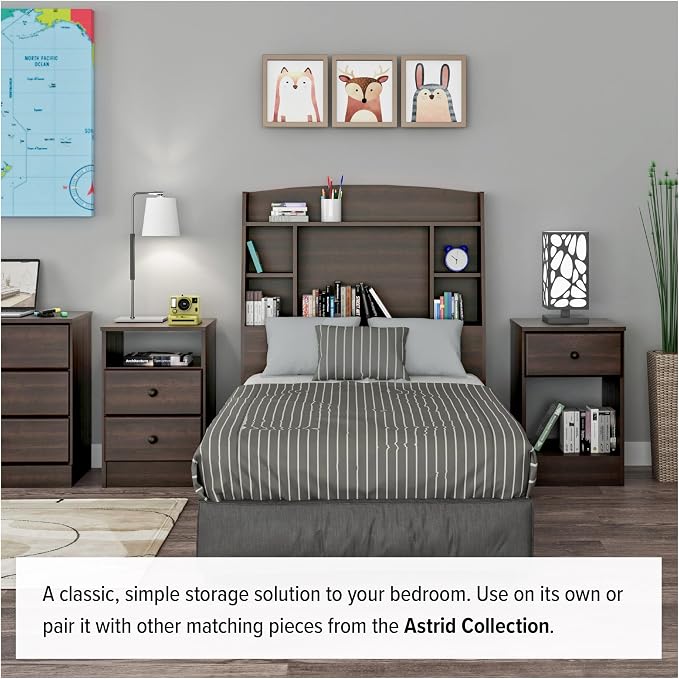 Prepac Astrid Tall Brown Dresser: 16.5"D x 19.75"W x 50"H, 6-Drawer Chest - Image 7