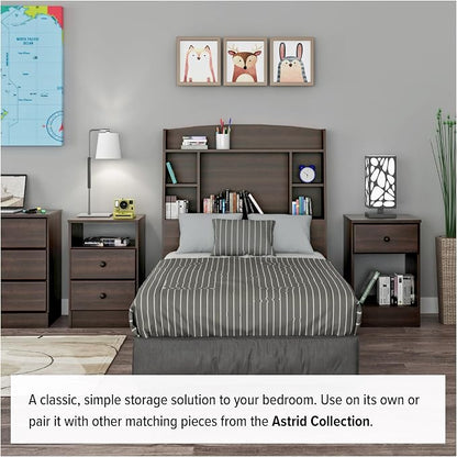Prepac Astrid Tall Brown Dresser: 16.5"D x 19.75"W x 50"H, 6-Drawer Chest - Image 7