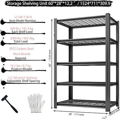 Storage Shelving Unit Heavy Duty Garage Shelves Metal Organizer Utility Rack - Image 3
