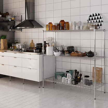 21" Deep x 54" Wide x 54" Height Wire Shelving Kit | 3-Tier | NSF Commercial - Image 6