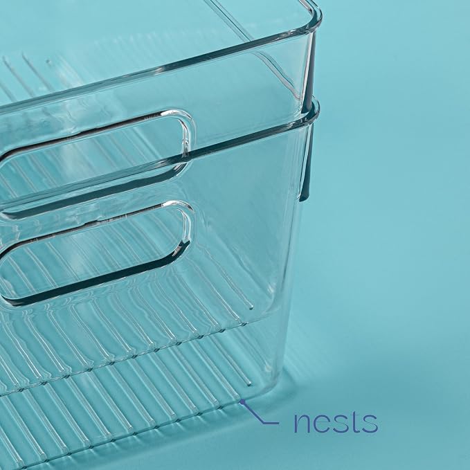 primebox Plastic Food Storage 8 Pack Clear Container Bin - Image 4
