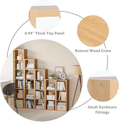 Cube Storage Organizer Bookcase, Decorative 11 inch Open Back Cubical Shelf - Image 7