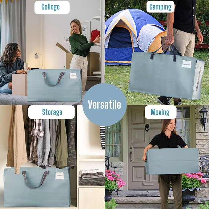 VENO 8 Pack Moving Bags and Large Christmas Decoration Storage Bins - Image 7