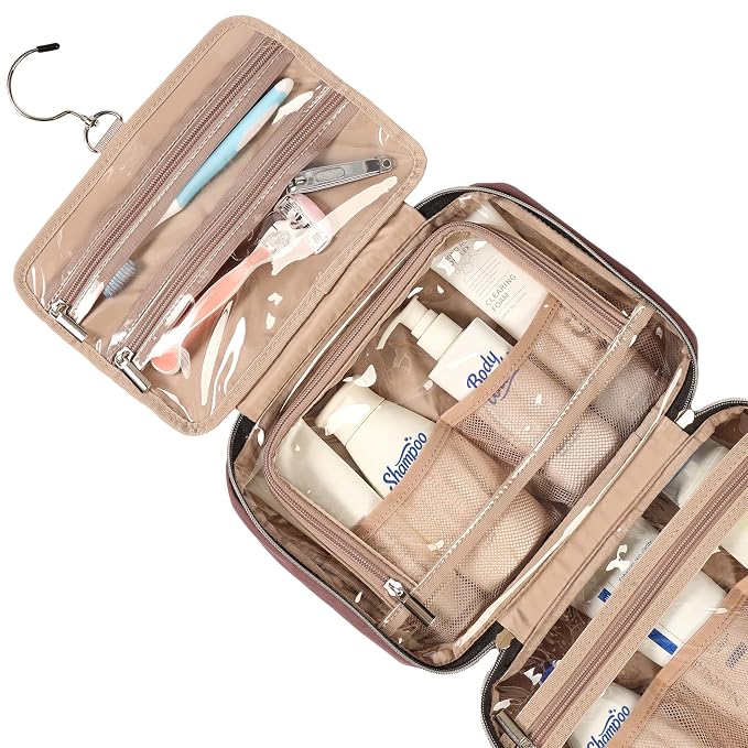 NISHEL Travel Toiletry Bag for women, Portable Hanging Organizer for - Image 4