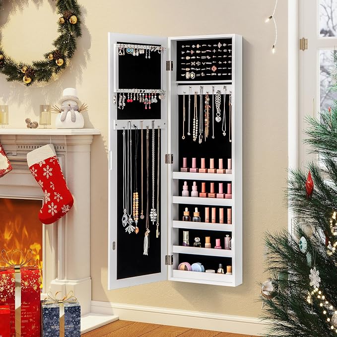 Giantex Wall or Door Mounted Jewelry Cabinet - Image 3