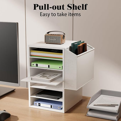 6 Tier Adjustable Countertop Mail Sorter, Mailboxes - Image 3