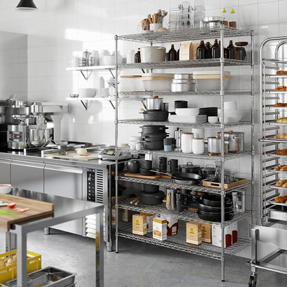 24" Deep x 48" Wide x 86" Height Wire Shelving Kit | 8-Tier | NSF Commercial - Image 2
