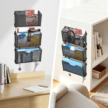 SUPEASY Mail Organizer Wall Mounted, Wall File Holder, Hanging File Organizer - Image 2
