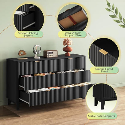 WLIVE Fluted Dresser for Bedroom - Image 6