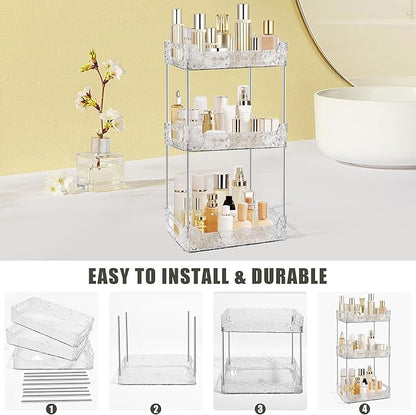 3-Tier Bathroom Counter Organizer Countertop Storage, Dresser Organizer Vanity - Image 4