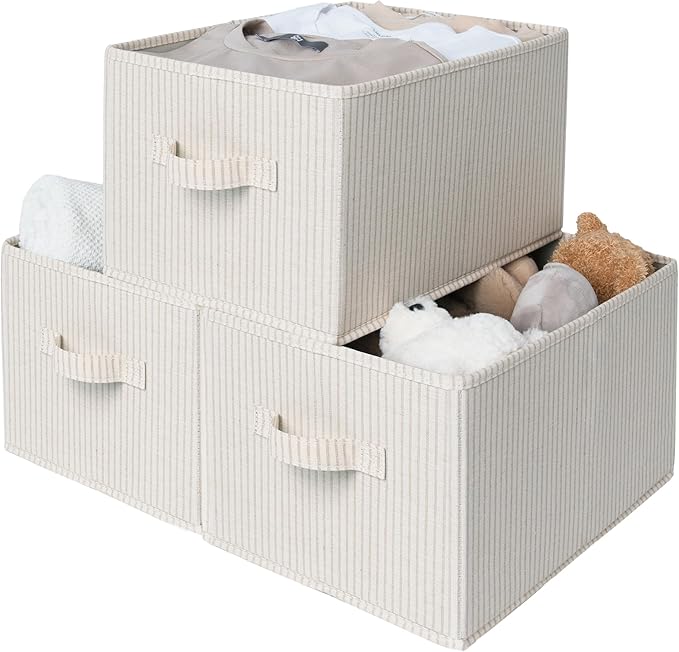 StorageWorks Storage Baskets for Shelves, Foldable Fabric Closet Storage Bins by StorageWorks