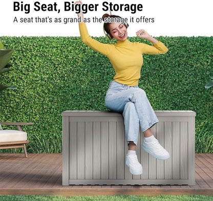 Mars Villa 180 Gallon Outdoor Storage Box, Large Resin Deck Box Waterproof - Image 7
