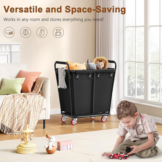 Hoctieon Large Laundry Cart - Image 8